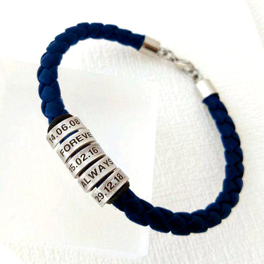 Pulsera sencilla con 5 aros de plata y argollas